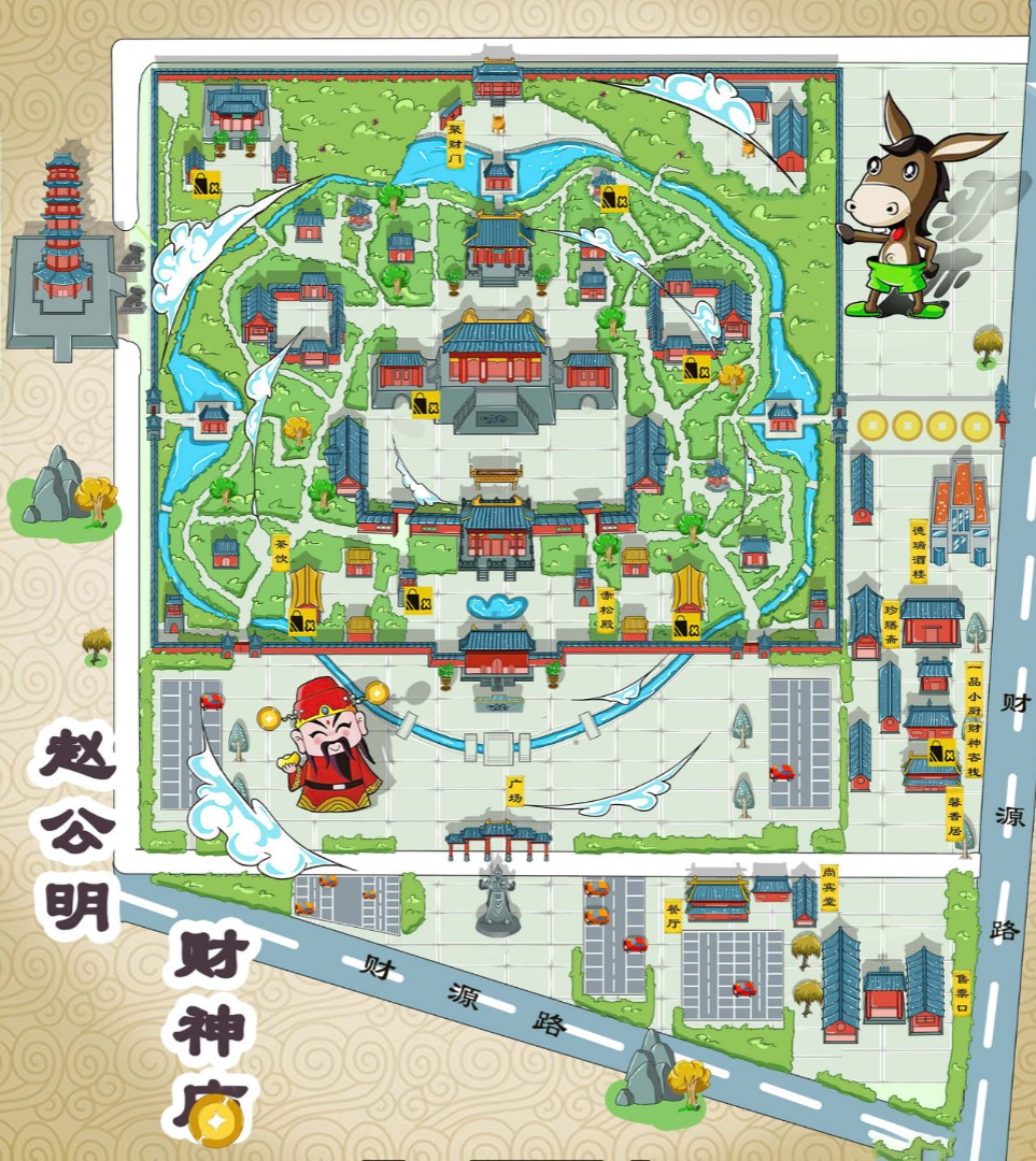 永泰寺庙类手绘地图